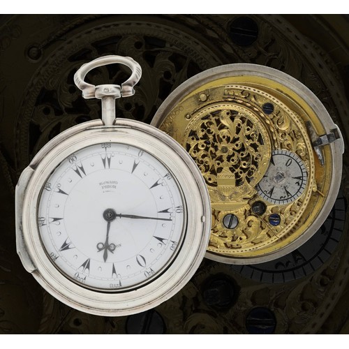 69 - Edward Prior, London - 19th century silver pair cased verge pocket watch made for the Turkish market... 