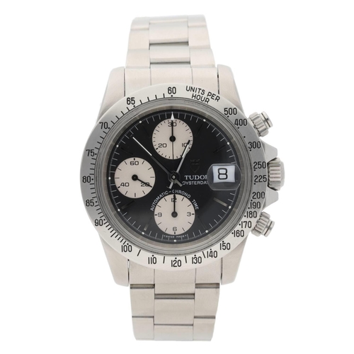 473 - Tudor Oysterdate Chrono Time 'Big Block' automatic stainless steel gentleman's wristwatch, reference... 