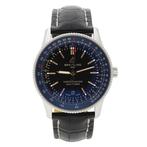 512 - Breitling Navitimer Chronometer automatic stainless steel gentleman's wristwatch, reference no. A173... 