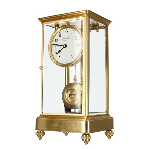 1229 - Good French electric four glass mantel clock, the 5