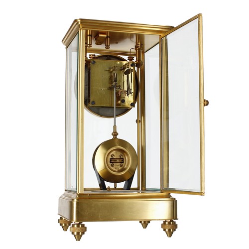 1229 - Good French electric four glass mantel clock, the 5