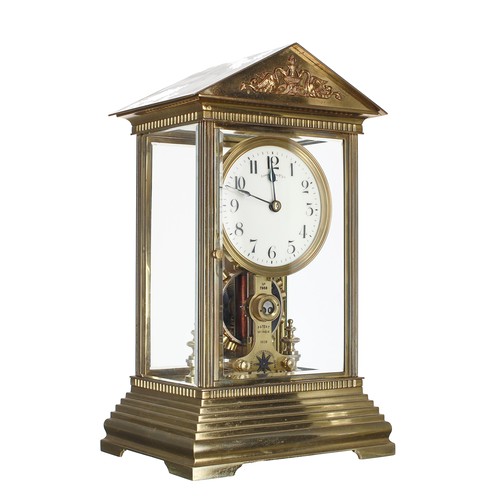 1230 - Good Eureka 'La Madeleine' electric four glass mantel clock, the 4.5