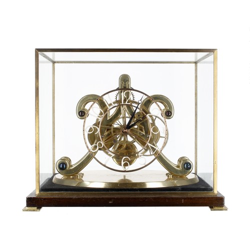 1324 - Unusual contemporary clock by and signed F.H. Whitlock with planetary gearing, the 6