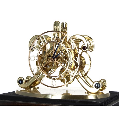 1324 - Unusual contemporary clock by and signed F.H. Whitlock with planetary gearing, the 6