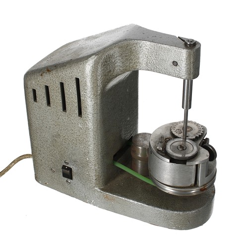 1326 - Good Rollimat electric clock pivot polishing  machine, within a light grey case, 9