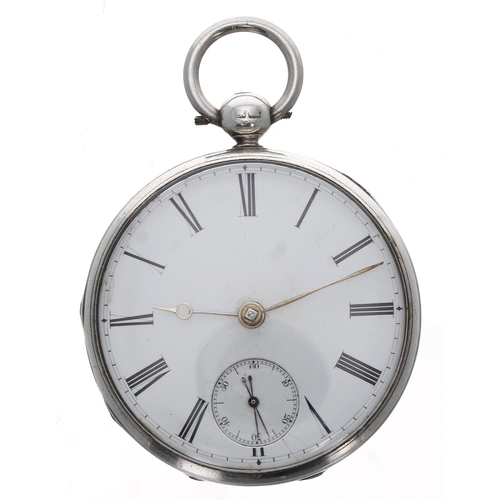 1046 - George Cox, Whitehaven - early Victorian silver fusee lever pocket watch, London 1845, signed moveme... 