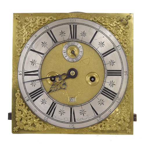 1820 - Good seaweed marquetry eight day longcase clock with five pillar movement, the 11