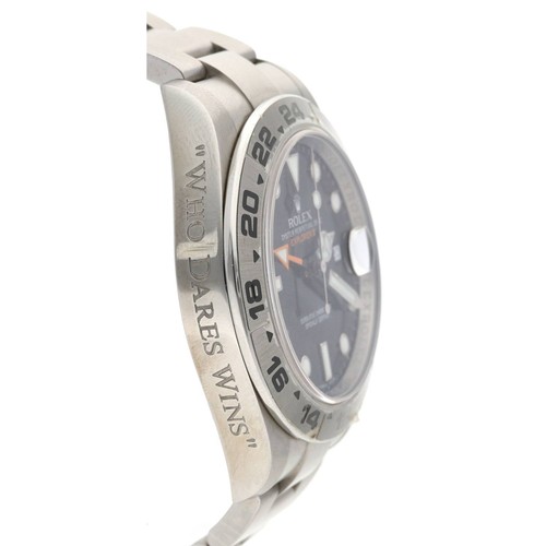 435 - Rare Special Edition Military Commissioned Rolex Oyster Perpetual Date ‘SAS’ Explorer II stainless s... 