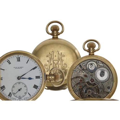 950 - George V 18ct lever hunter pocket watch, Birmingham 1912, unsigned 21 jewel adjusted movement, no. 3... 