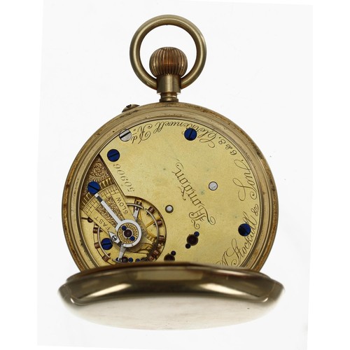 960 - J.J Stockwell, London - Victorian 18ct lever pocket watch, London 1894, free sprung gilt frosted thr... 