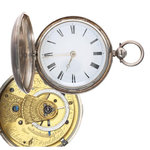 974 - Parkinson & Frodsham, London - 19th century silver verge hunter pocket watch, signed fusee movem... 