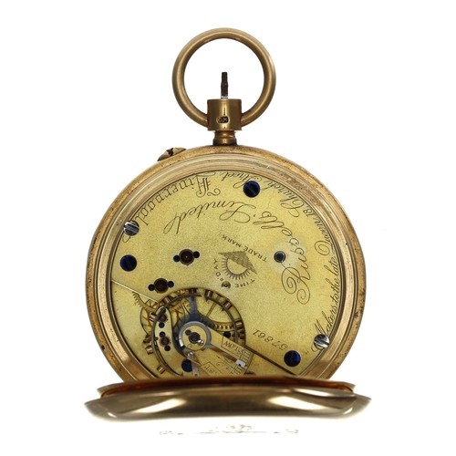 990 - Russells Limited - Edwardian 18ct half hunter lever pocket watch, London 1905, the three quarter pla... 