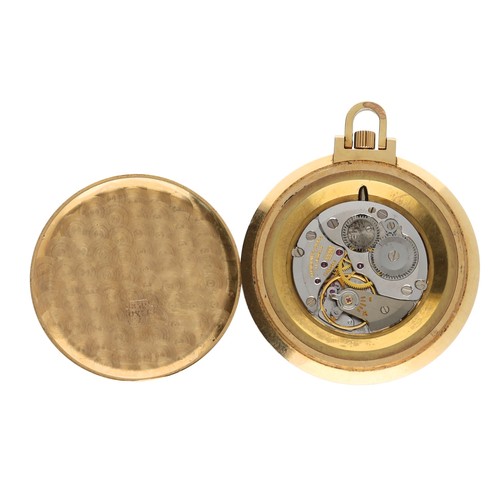 1041 - Longines - 18ct dress pocket watch, serial no. 13802652, circa 1966, signed cal. 428 17 jewel moveme... 