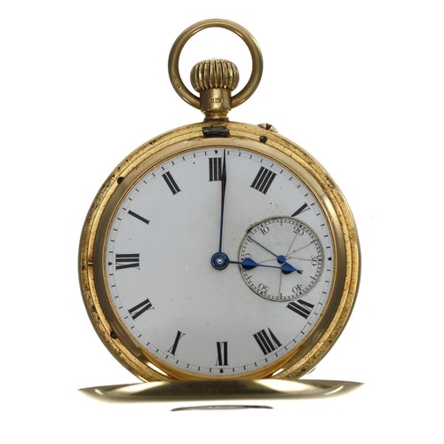 995 - Goldsmiths & Silversmiths Company Ltd - 18ct half hunter lever pocket watch, London 1909, the gi... 