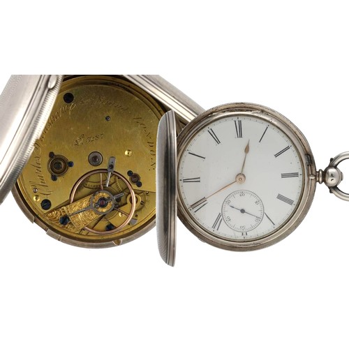 1008 - Charles Frodsham, London - Victorian silver fusee lever hunter pocket watch, London 1853, the three ... 