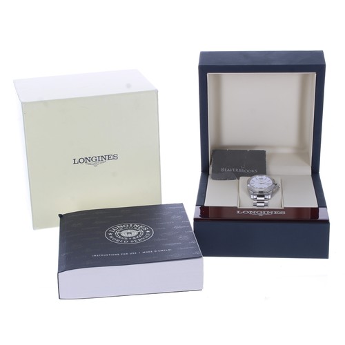 487 - Longines Conquest automatic stainless steel lady's wristwatch, reference no. L3.276.4, serial no. 43... 