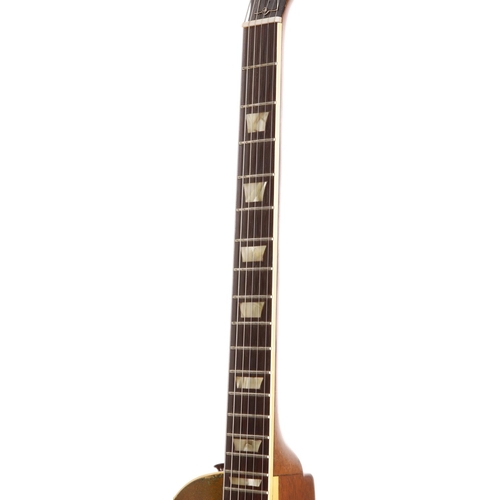 437 - 1952 Gibson Les Paul Model electric guitar, made in USA; Body: gold top finish upon natural mahogany... 