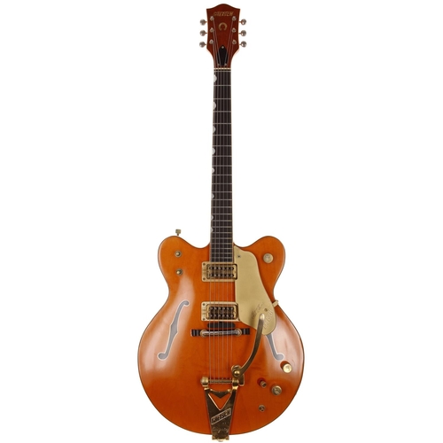 616 - Gretsch 6120 DC Chet Atkins electric guitar, made in USA, circa 1963; Body: western orange finish in... 