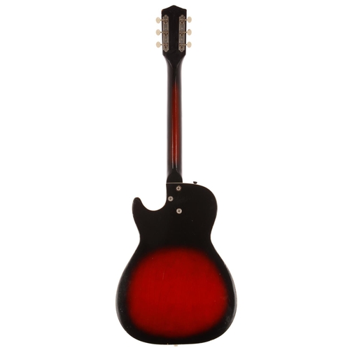 675 - Holiday by Harmony Stratotone electric guitar, made in USA, circa 1965; Body: red burst finish, fadi... 