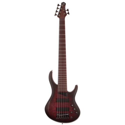 696 - 2021 MTD Michael Tobias Design AG6 Andrew Gouche six string bass guitar, made in China; Body: purple... 