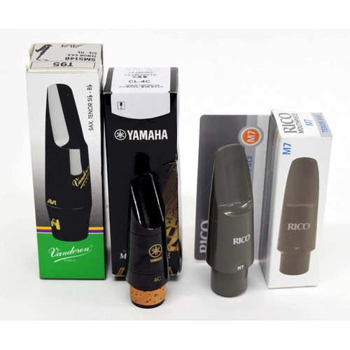 1834 - Three saxophone mouthpieces, Vandoren T95, Rico Metalite M7 (both for tenor saxophone) and a Yamaha ... 