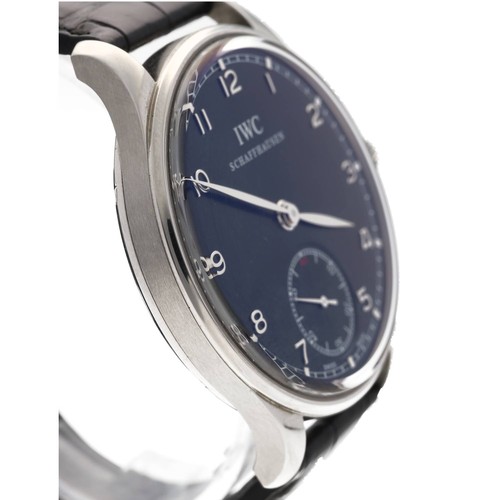 40 - IWC (International Watch Co.) Portuguese stainless steel gentleman's wristwatch, reference no. IW545... 