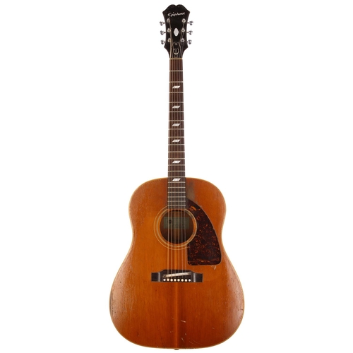 594 - 1966 Epiphone Texan FT79N acoustic guitar, made in USA; Back and sides: mahogany, light checking, sc... 