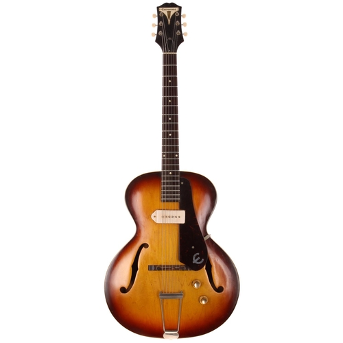 595 - 1959 Epiphone Century E422T hollow body electric guitar, made in USA; Body: sunburst finished top up... 