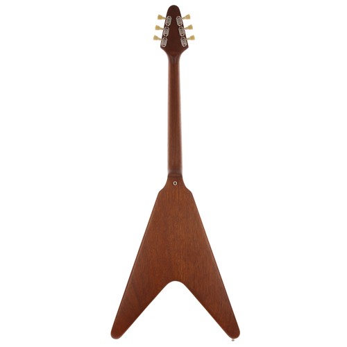 471 - 1975 Gibson Flying V electric guitar, made in USA; Body: natural mahogany, original finish stripped ... 