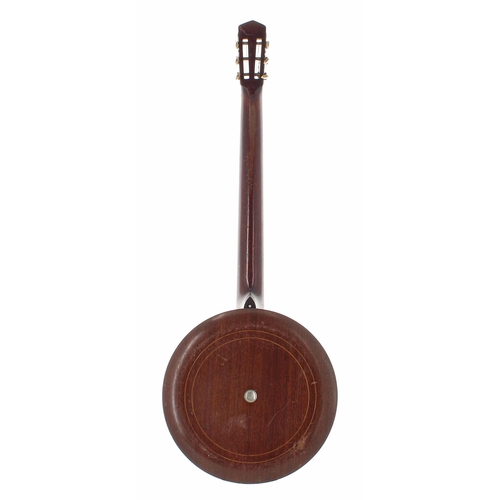 1508 - Clifford Essex Co. six string banjo, the perch pole bearing the Clifford Essex Co. retail metal plaq... 