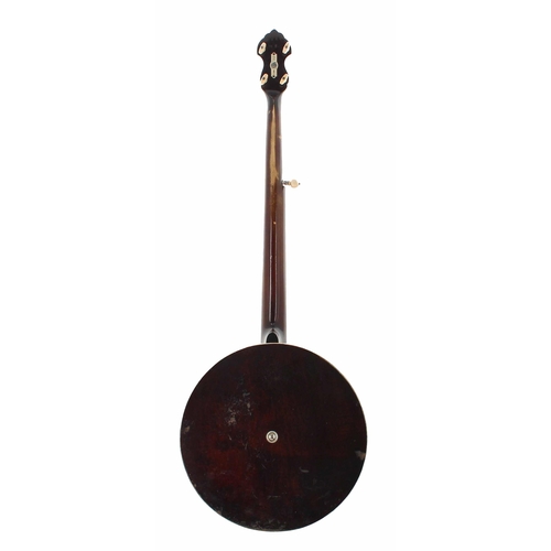 1511 - Abbott five string banjo stamped to the back of the head plate no. 2, ser. no. 7138 and also bearing... 