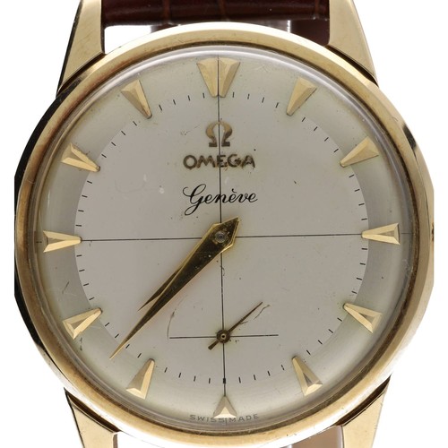 413 - Omega Genéve 9ct gentleman's wristwatch, case no. 969 34926, serial no. 17772xxx, circa 1960, circul... 