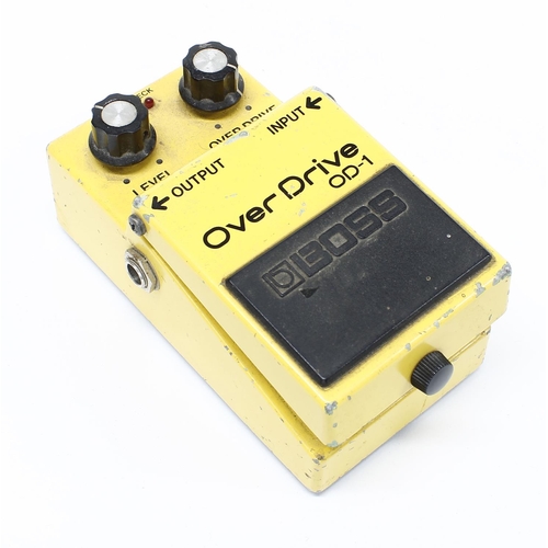 1208 - 1982 Boss OD-1 Overdrive guitar pedal, made in Japan, black label*Please note: Gardiner Houlgate do ... 