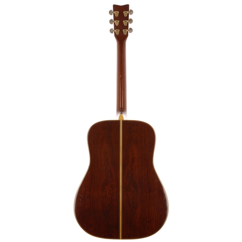 634 - 1970s Yamaha L-5 acoustic guitar, made in Japan; Back and sides: coral rosewood, minor surface scrat... 