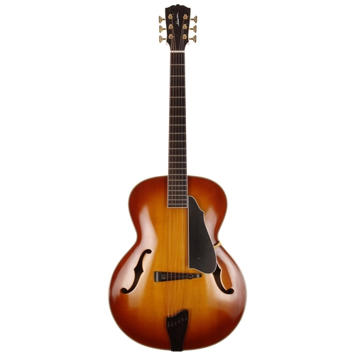 557 - 1998 Andy Manson Archtop guitar, made in Devon, England; Body: sunburst finish maple; Fretboard: ebo... 