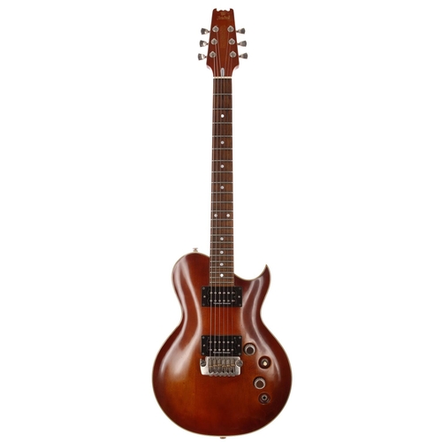 710 - 1980 Aria Pro II PE1000 electric guitar, made in Japan; Body: brown burst finish, buckle dings and s... 