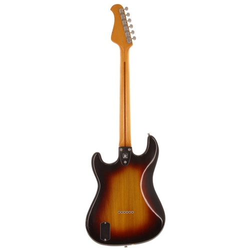 670 - Music Man Sabre II electric guitar, made in USA, circa 1979; Body: three-tone sunburst finish, dings... 