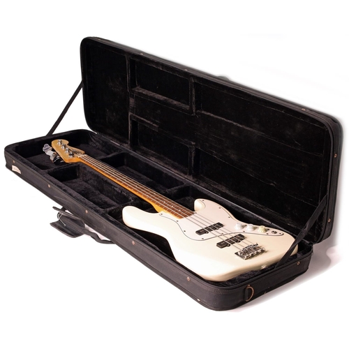 373 - 1999 Fender American Traditional Jazz Bass guitar, made in USA; Body: Olympic white finish, a few di... 