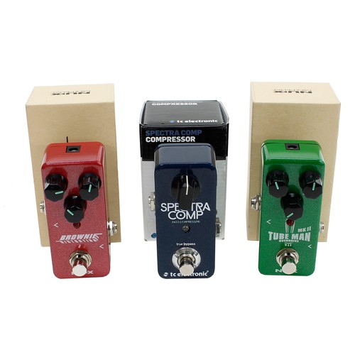 1249 - TC Electronic Spectra Comp compressor guitar pedal, boxed; together with an NUX NDS-2 Brownie distor... 