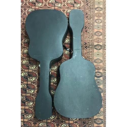 1416 - Two similar acoustic guitar hard cases, both with 17