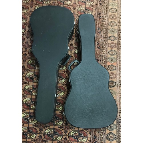 1417 - Two similar acoustic guitar hard cases, each with 16