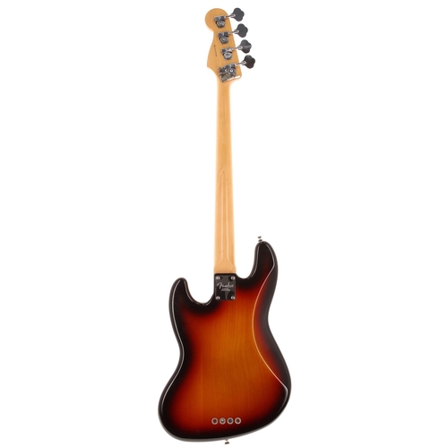 414 - 2011 Fender American Standard Jazz Bass guitar, made in USA; Body: sunburst finish; Neck: maple; Fre... 