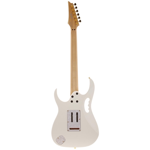 581 - 2008 Ibanez JEM-7V electric guitar, made in Japan; Body: white finish, a few minor dings to back edg... 