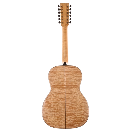 725 - Noel Maher 00 twelve string acoustic guitar; Back and sides: highly figured natural maple, a few min... 