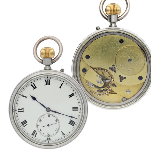 929 - John Durden, London - lever pocket watch with presentation case, the free sprung movement signed Joh... 