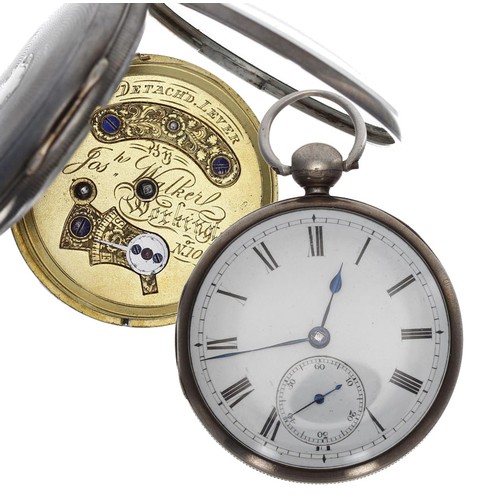 965 - Josh Walker, Workington - William IV silver fusee lever pocket watch, Chester 1832, gilt movement wi... 