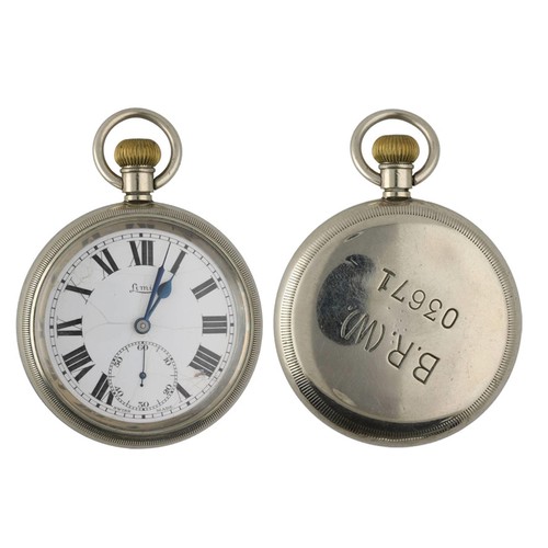 1017 - British Railway Western Region B.R.(W). -  Limit No. 2 nickel cased lever pocket watch, signed cal. ... 