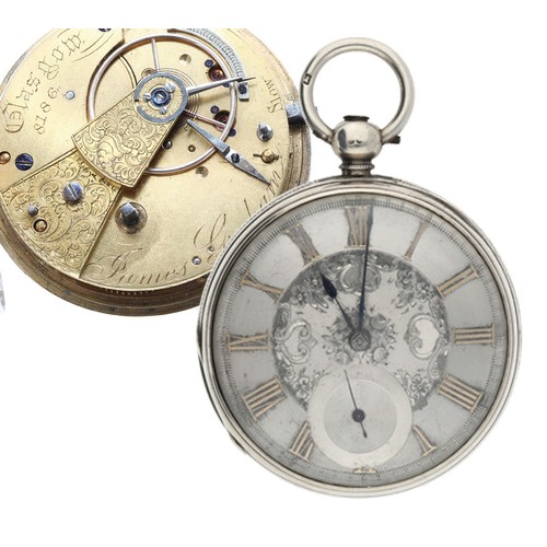 1013 - James Graham, Glasgow - Victorian silver fusee lever pocket watch, London 1863, signed movement, no.... 