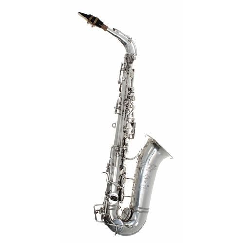 1830 - Good Selmer Modele 22 silver plated alto saxophone inscribed H Selmer, 4, Place Dancourt, Paris, Fra... 