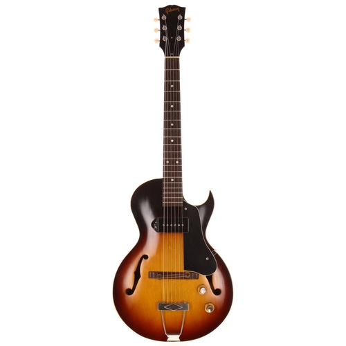 469 - 1959 ES-140 3/4 T hollow body electric guitar, made in USA; Body: sunburst finish, minor checking; N... 